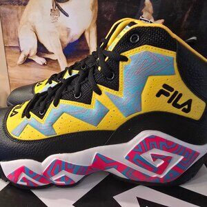 Fila Men's MB 1BM01742-042 Basketball Shoes Black / Lemon / Multi Size 10 US NEW